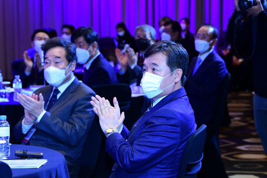 서정협 서울시장 권한대행(행정 제1부시장)이 지난 2020년 11월5일  오전 서울 영등포구 콘래드서울호텔 그랜드볼룸에서 열린 2020서울국제금융컨퍼런스에 참여했을 당시 모습.[자료사진=서울시 제공]